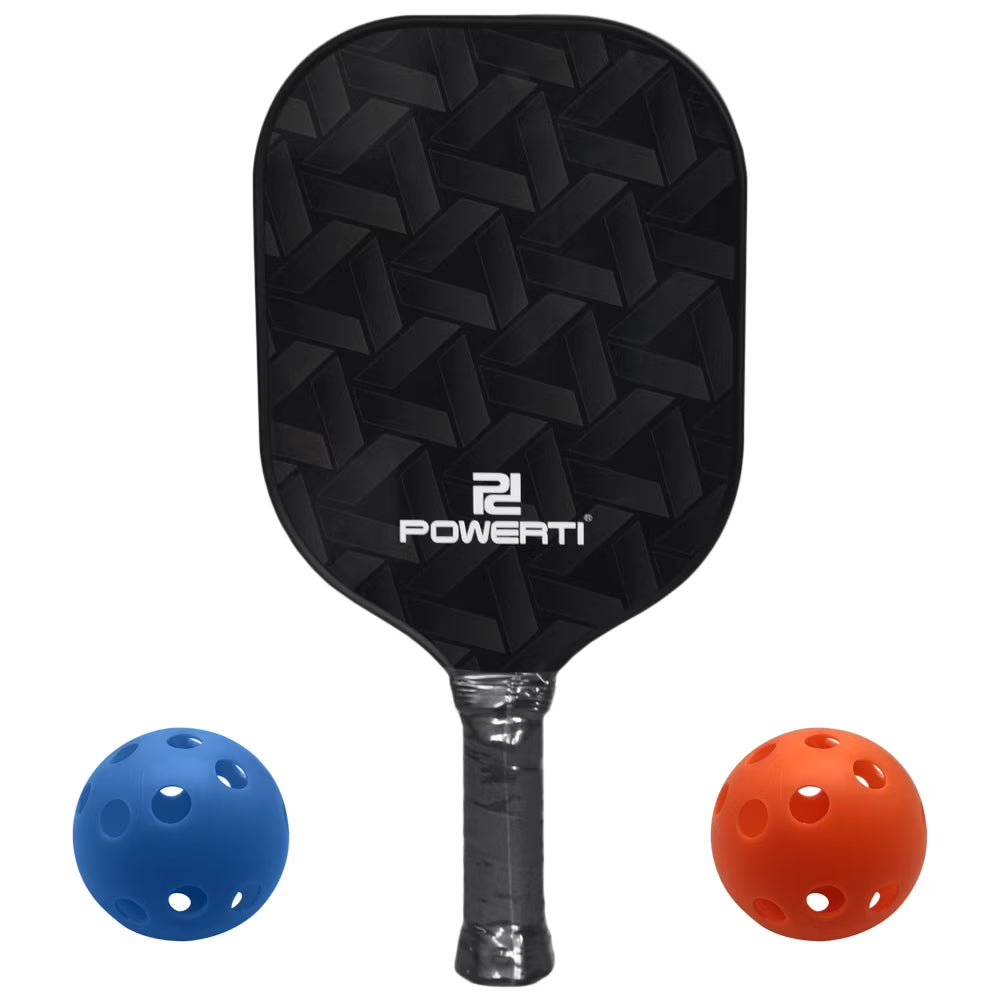 Carbon Fiber Surface Pickleball Paddle Set with 2 Balls S317076