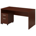 Autumn Cherry Office Desk with Mobile File Cabinet J374