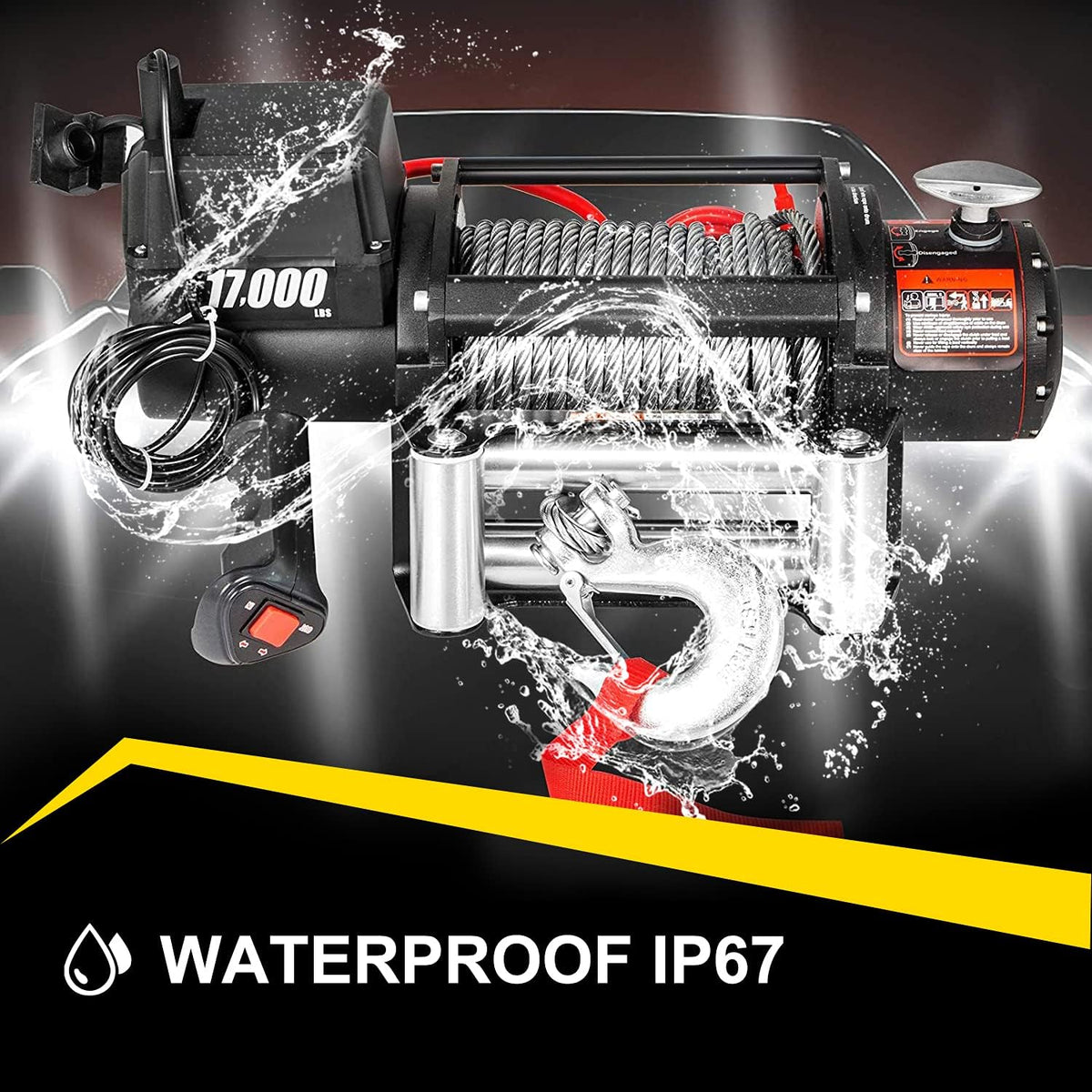 Steel Cable 12V Electric Winch with Wireless Remote Control Z19908