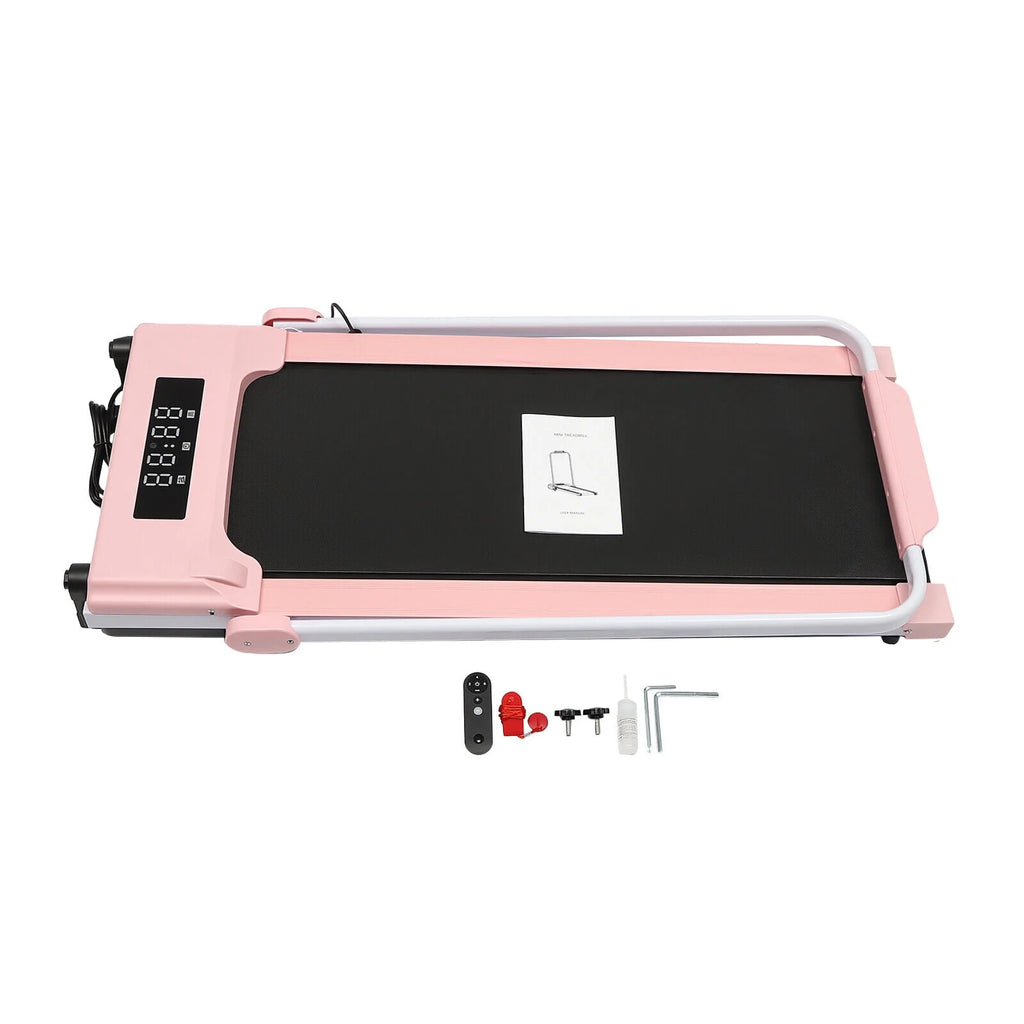 2 In 1 Electric Treadmill Walking Pad with Remote Black F26698