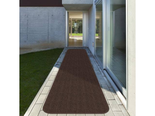 Double-Ribbed Carpet Runner with Skid-Resistant Rubber Backing - Bittersweet Brown - 4' x 50' Z51135