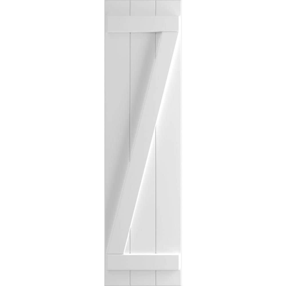 16 1/8x22W x 52x22H PVC Board-n-Batten Shutters I880