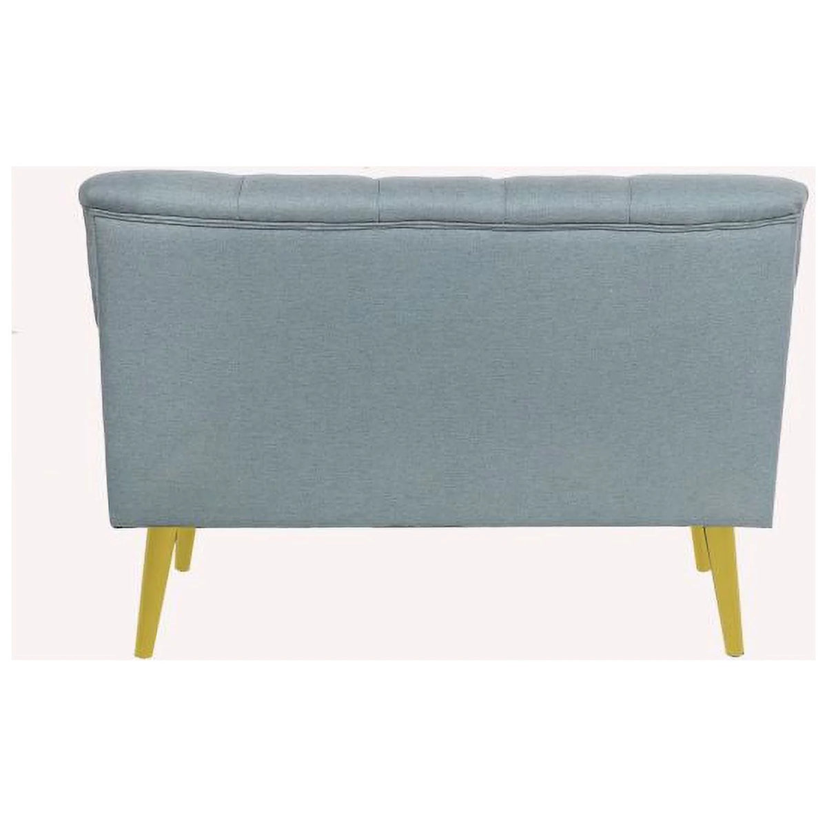 Light Blue Fabric Armless Loveseat H7158
