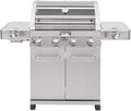 4-Burner Stainless Steel Propane Gas Grill with Side Sear Burners D79931