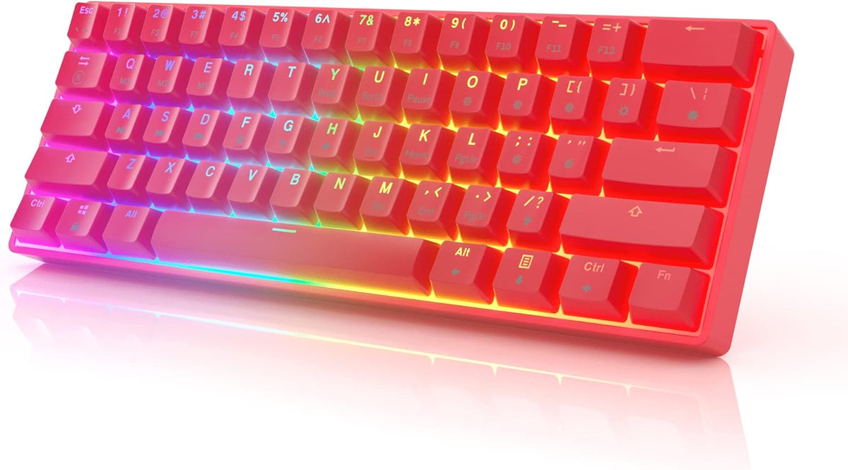 61 RGB Mechanical Gaming Keyboard with Hotswap Gateron Optical Brown Switches N865164