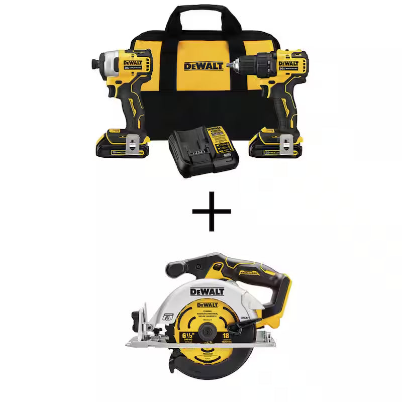 Cordless Brushless Compact Drill Impact 2 Tool Combo Kit B999805