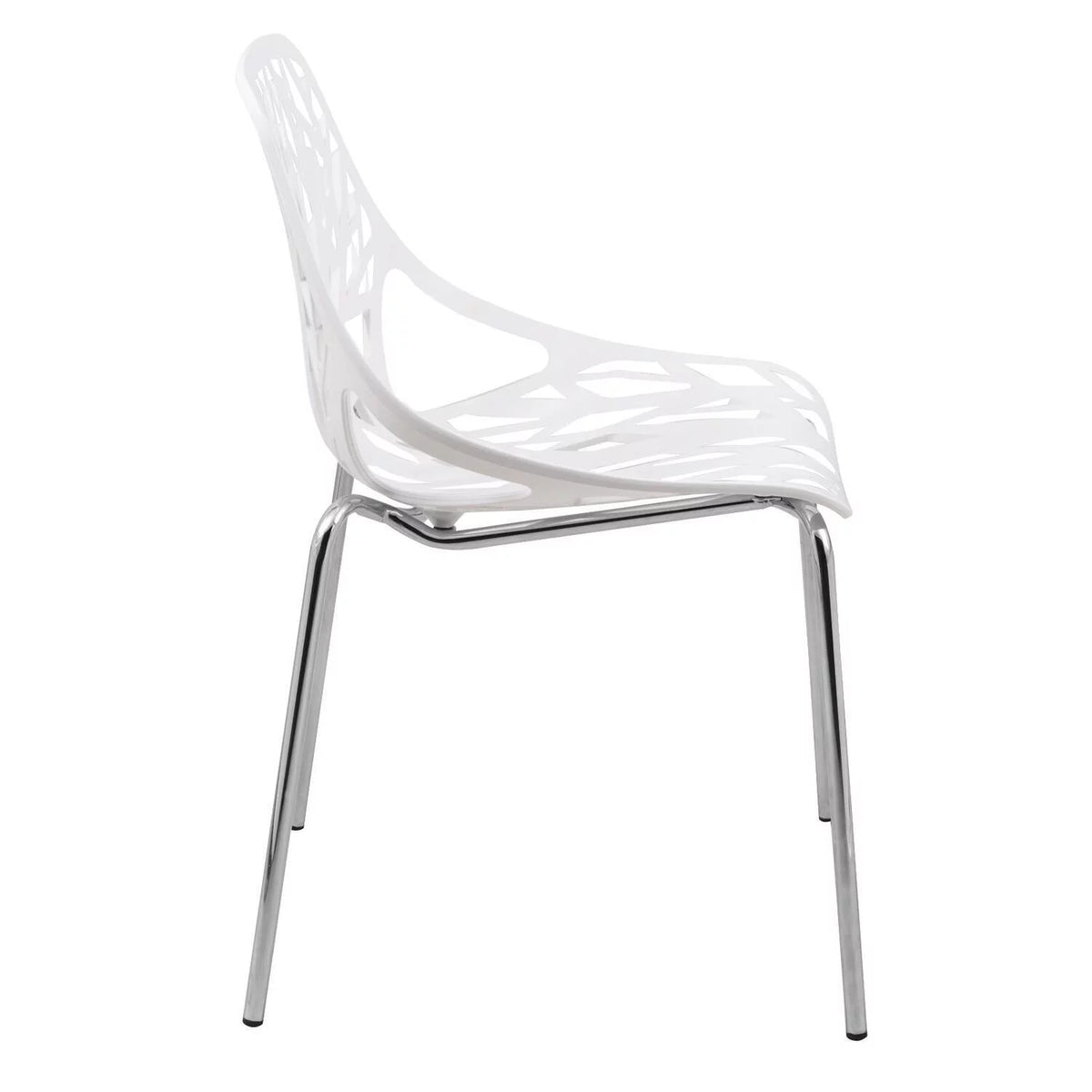 Modern Dining Chair with Chromed Legs H3539