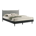 King Platform Wood Bed Frame Black I625