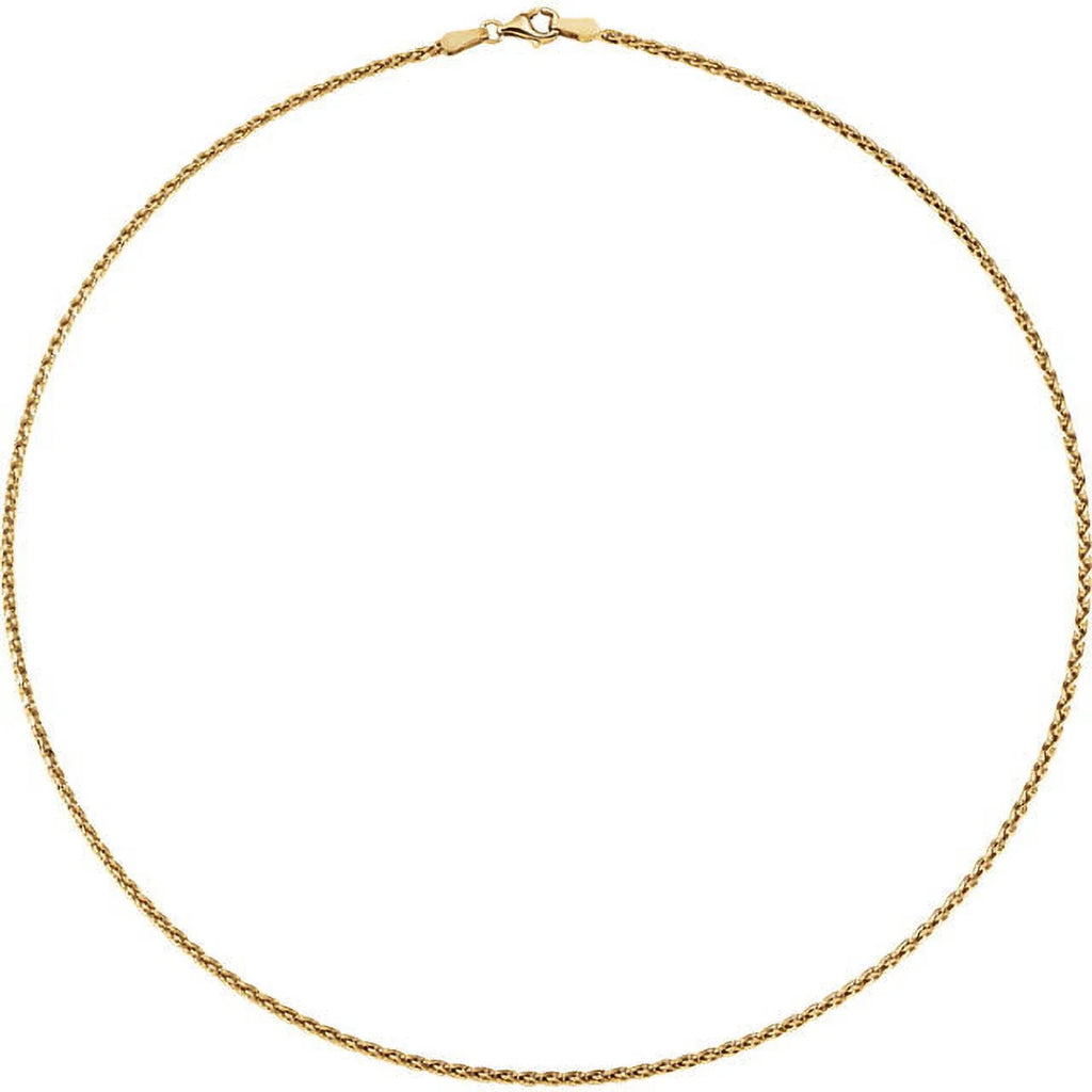 18K Yellow Gold 1.9mm Wheat 18" Chain W963753
