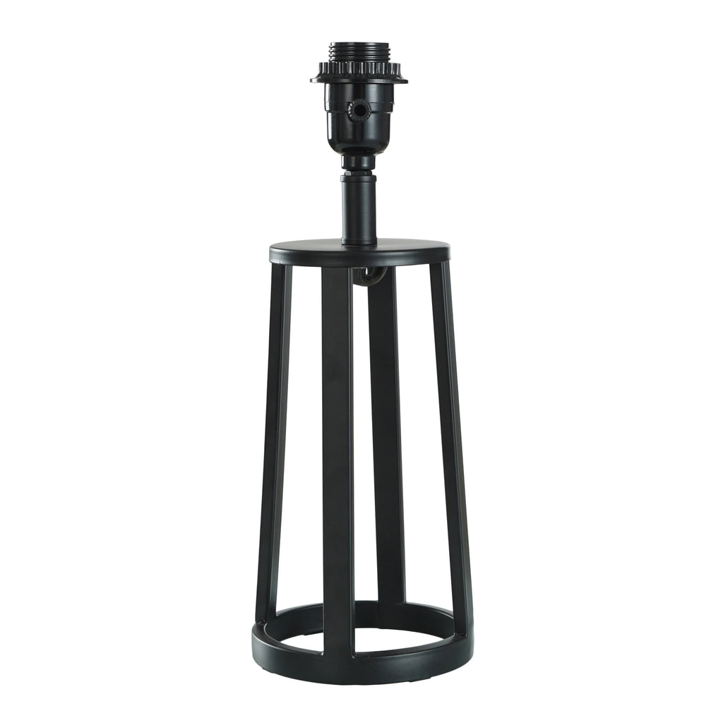 Matte Black Table Lamp with Drum Shade B1400