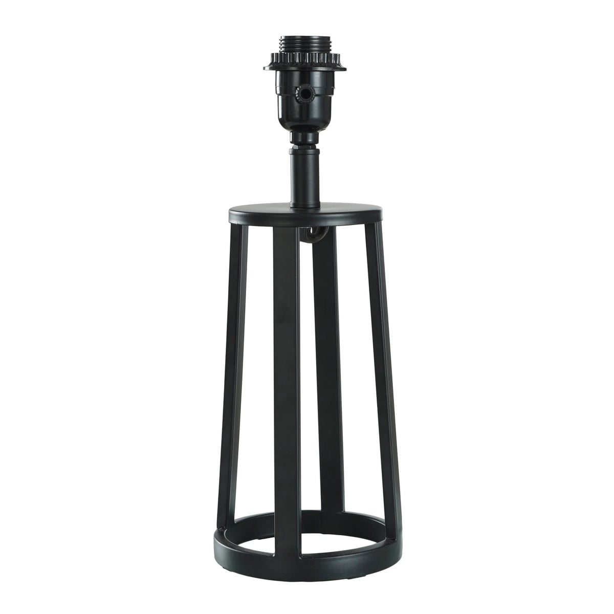 Matte Black Table Lamp with Drum Shade B1400