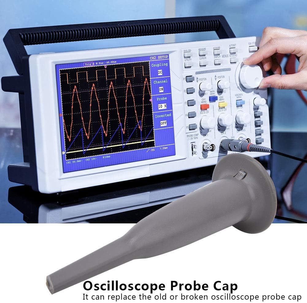 2Pcs Universal Protective Oscilloscope Probe Cap with Hook, Gray T617