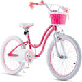 20 Inch Kids Bike with Kickstand Basket Pink K6073