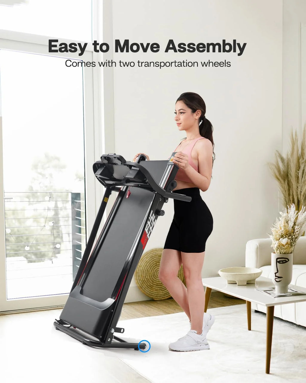 Foldable Incline Treadmill 2.5HP 265 LBS Y259025