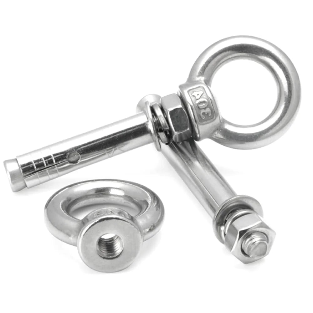 304 Stainless Steel M6x80mm 4pcs Eye Bolt M37933