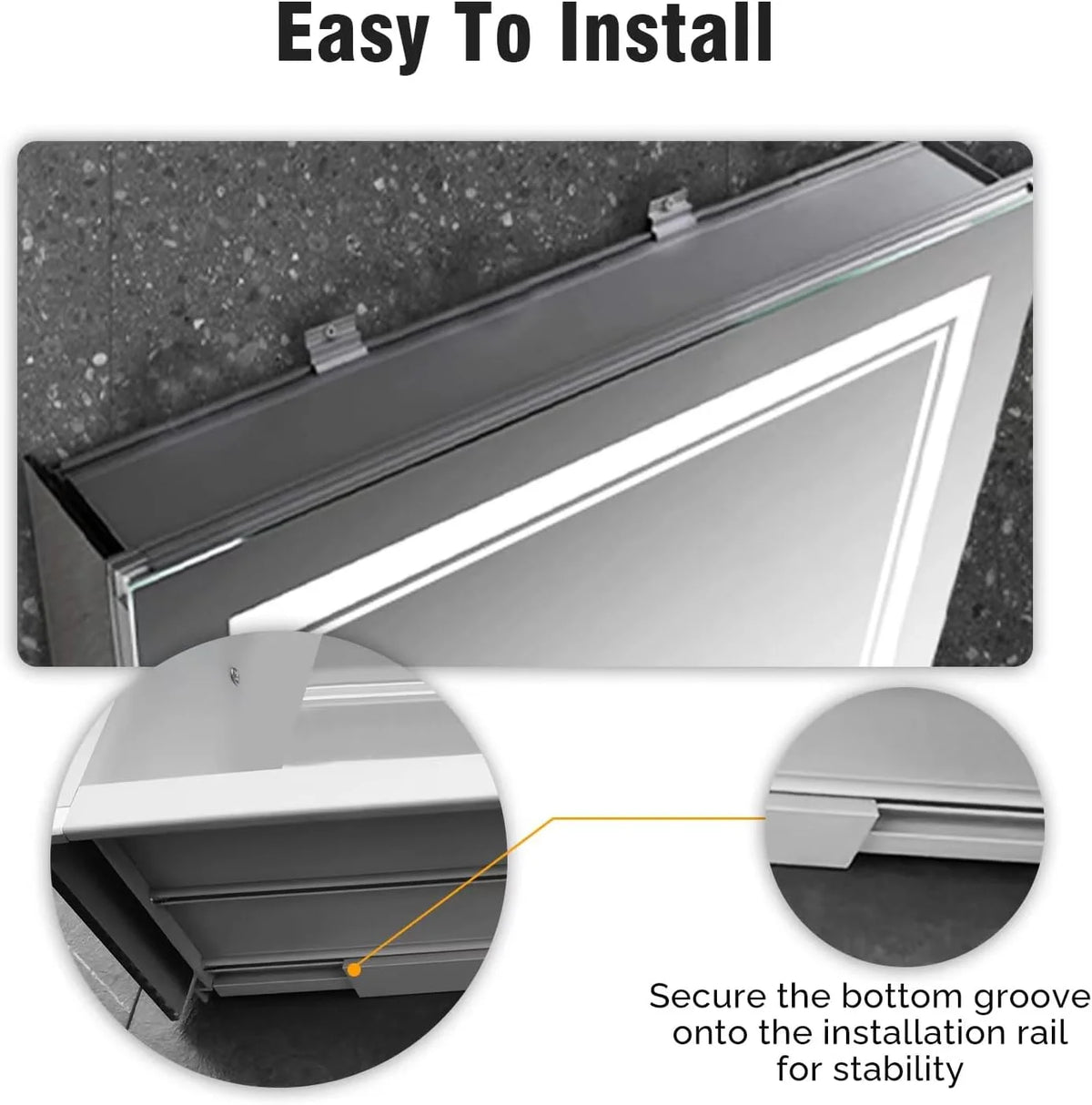 20 x 26 Inch Led Medicine Cabinet with Mirror C23731