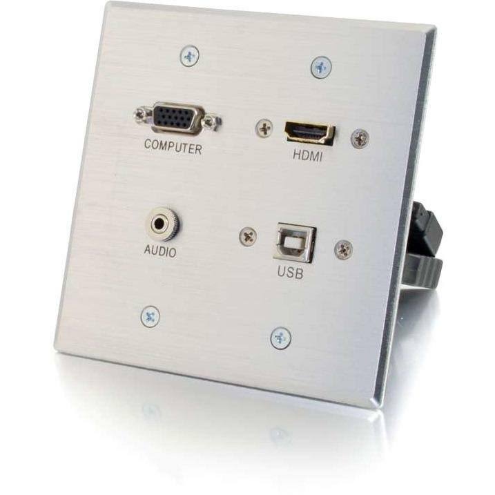 HDMI VGA 3.5mm USB Wall Plate Z62209