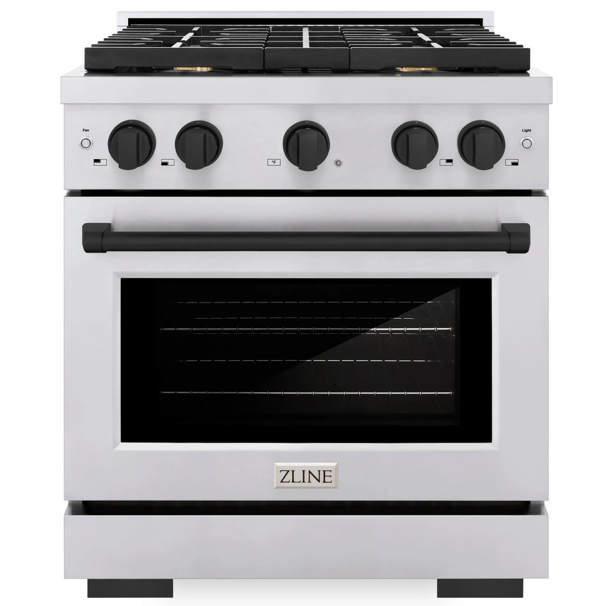 30 4.2 cu. ft. Gas Range with Convection Gas Oven in Stainless Steel and Matte Black Accents J3961