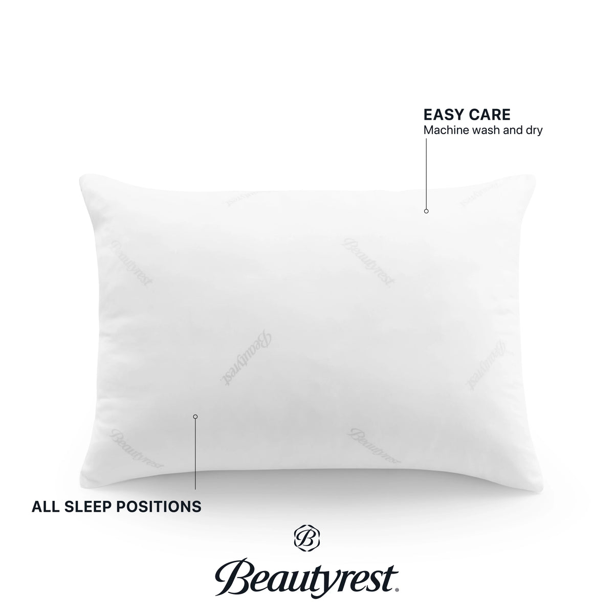 King Size Polyester Bed Pillow 2 Pack X9928