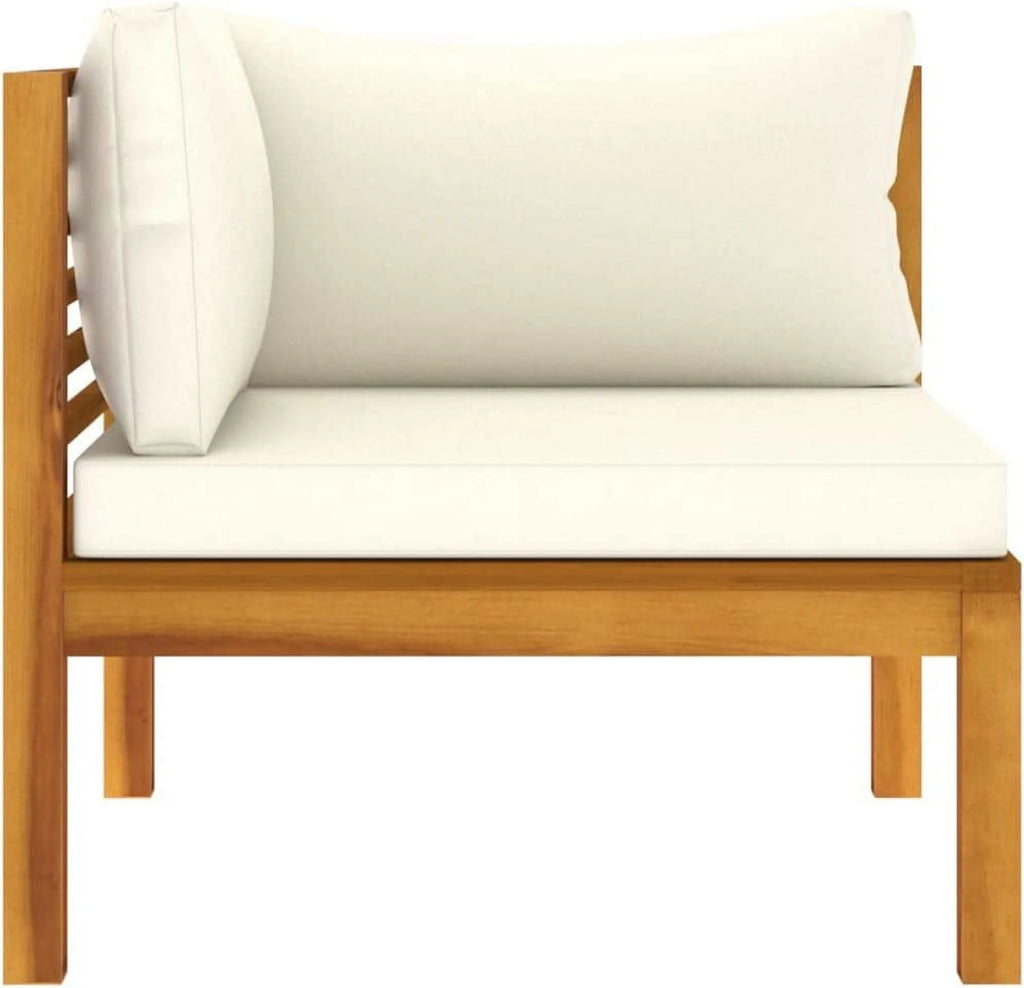 Acacia Wood Patio Chairs with Tea Table and Cushions B756