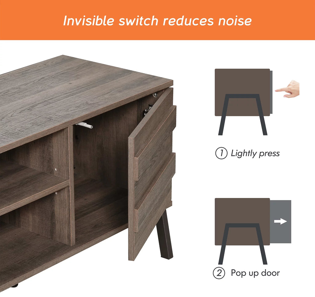 Brown TV Stand with 2 Doors V484688