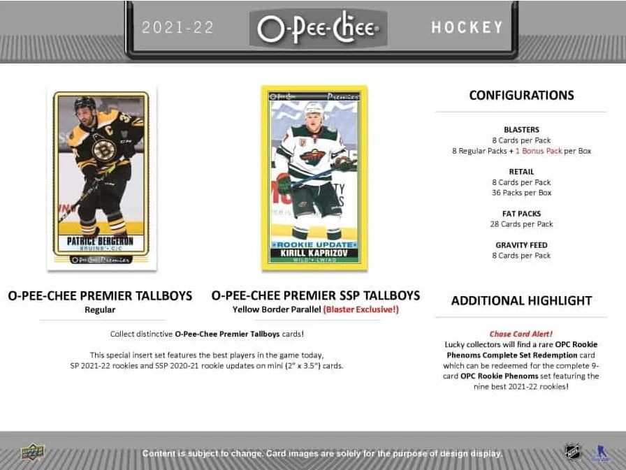 2021/22 Upper Deck O-Pee-Chee Hockey Blasters O36131