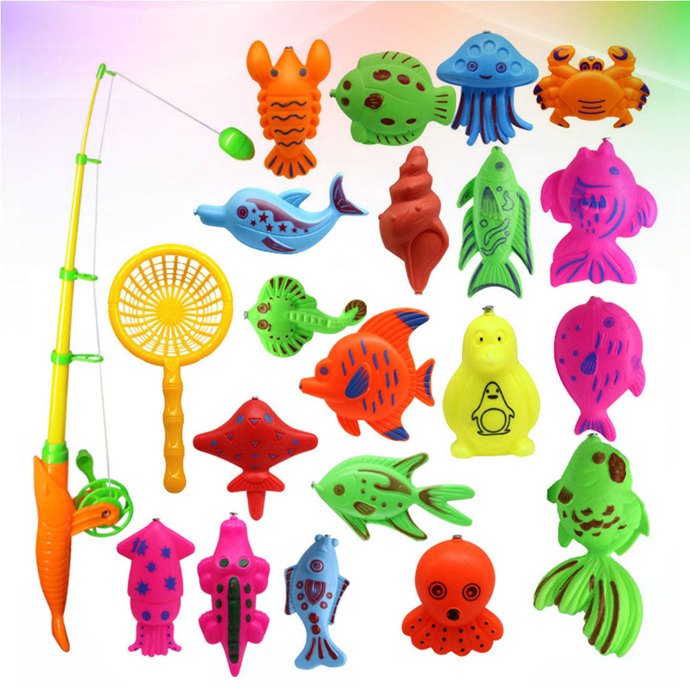 22pcs Magnetic Fishing Game Set with Rod and Net P899663