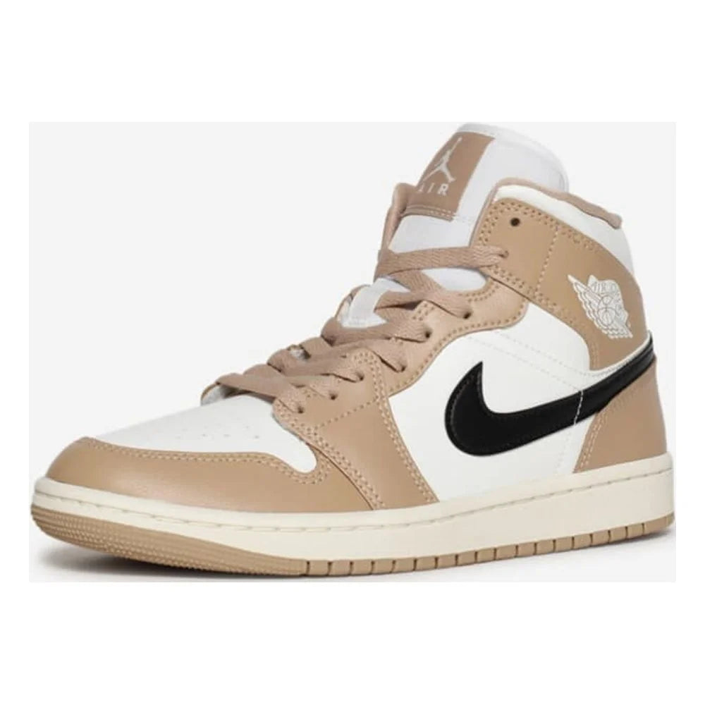 Air Jordan 1 Mid Sail/Black-Desert Women's Size 9 Medium C309