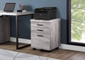 Grey Particle Board and MDF Filing Cabinet with 3 Drawers X95863