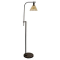 Adjustable Height Reading Lamp with Glass Shade I181058