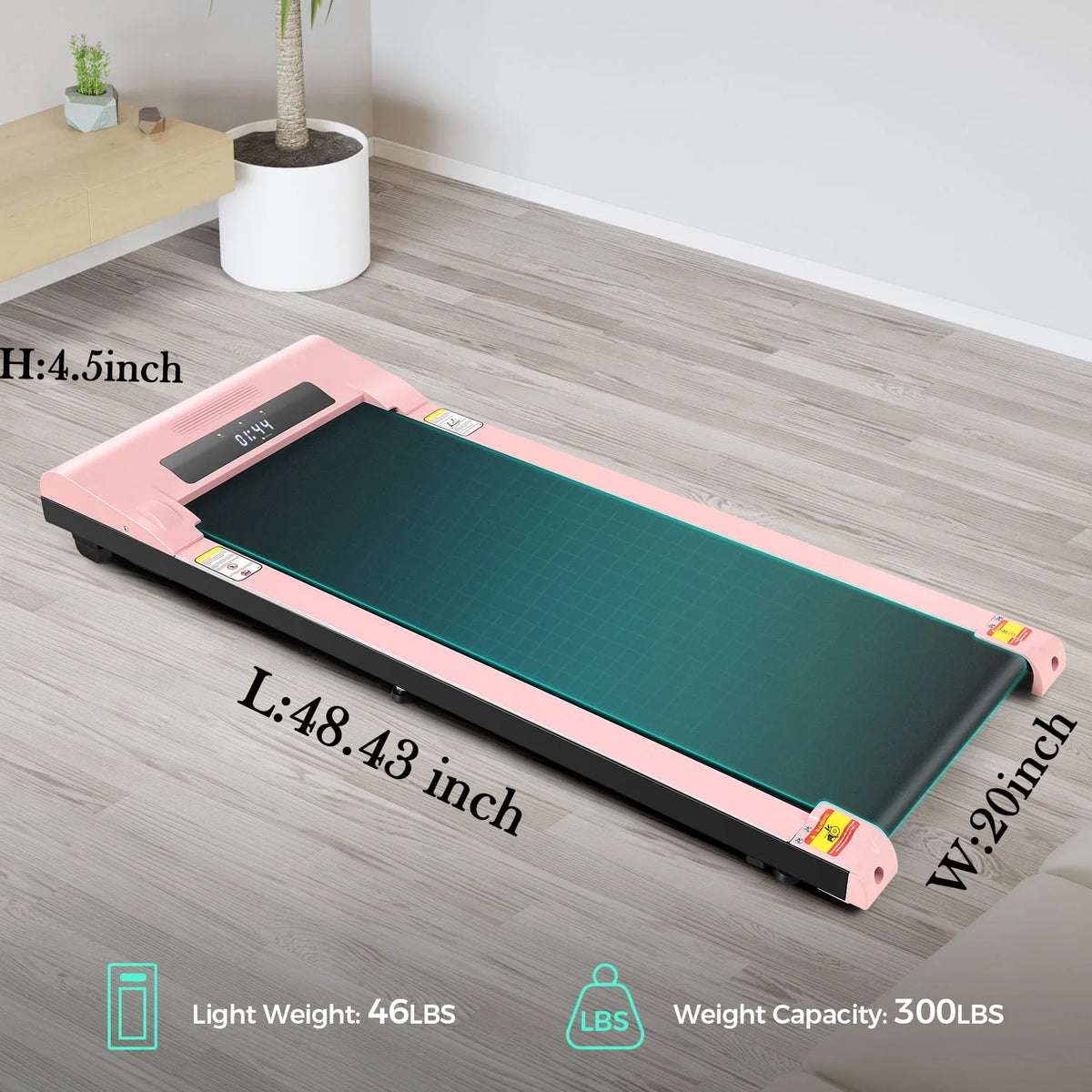 Walking Pad Treadmill 2.5HP Electric Jogging Running Machine G6773