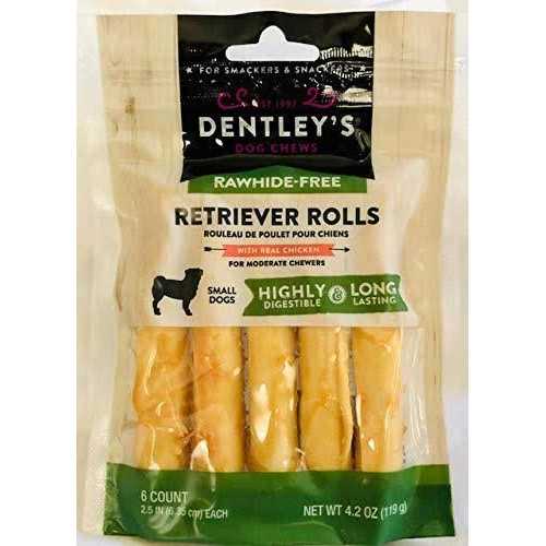 Rawhide-Free Retriever Rolls Small Dog Treats Chicken L631