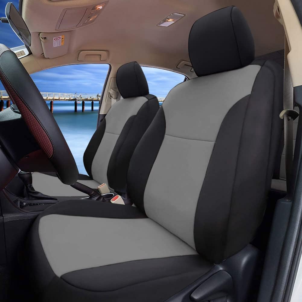 Gray & Black Neoprene Front Seat Covers F12659