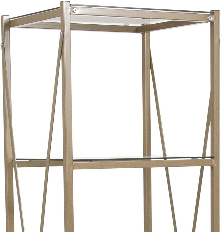 4 Shelf Glass Bookcase Z5177