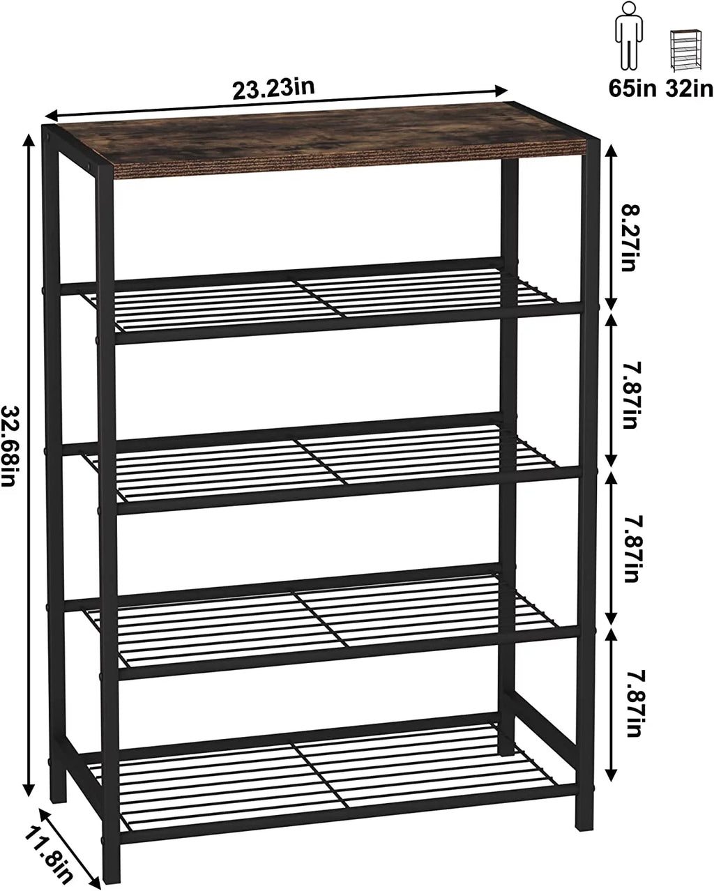 5-Tier All-Metal Shoe Rack I2163