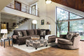 Brown Microfiber Living Room Set 3pcs R755
