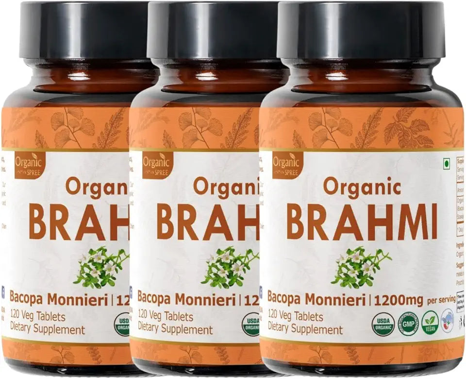 120 Tablets Organic Vegan Bacopa Monnieri S512