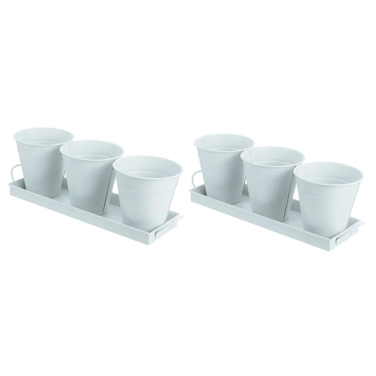 6 pcs Garden Flower Pot with 1pc Tray Q46907