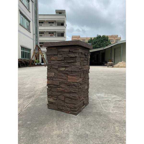 30 in. x 16 Faux Stone Column Siding Wrap N778171