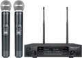 Wireless Microphone System, Dual Channel Cordless Mic Set with 2 Handhelds W4020