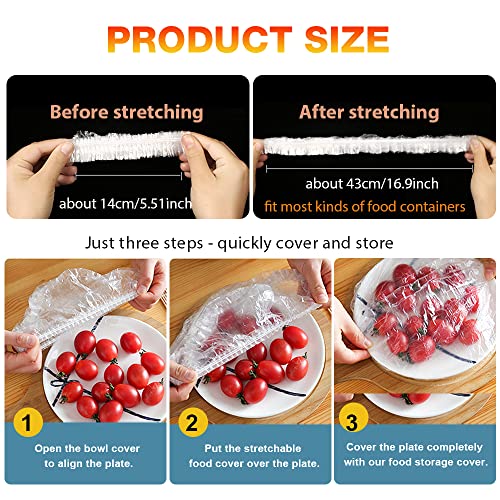 200PCS Reusable Elastic Plastic Bowl Covers L296172