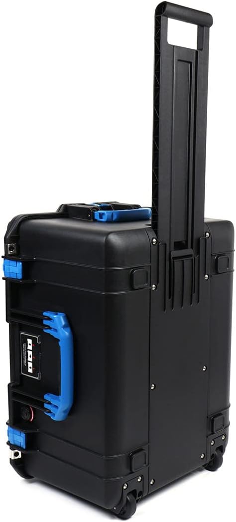 Black Air Case with Blue Handles & Latches, Wheels F82728