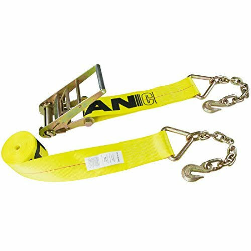 4 inch x 30 Foot Ratchet Strap with Chain Anchors P322