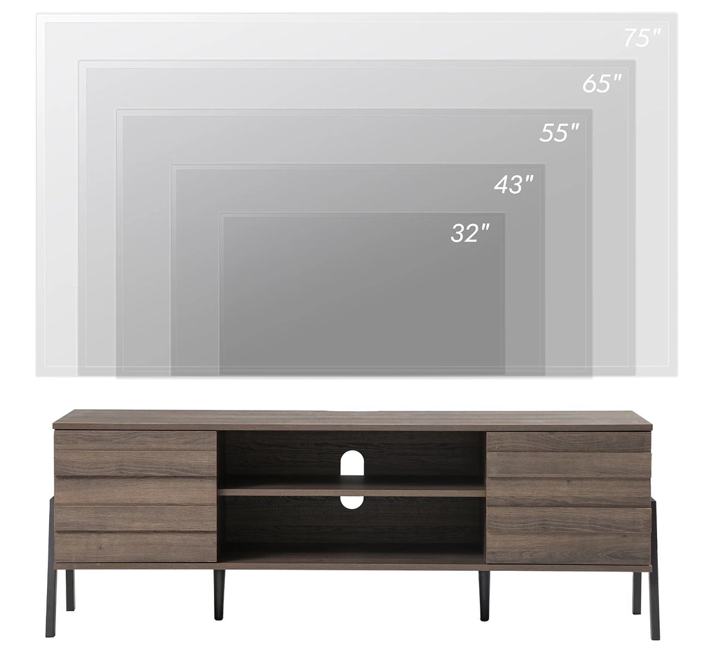 Brown TV Stand with 2 Doors V484688