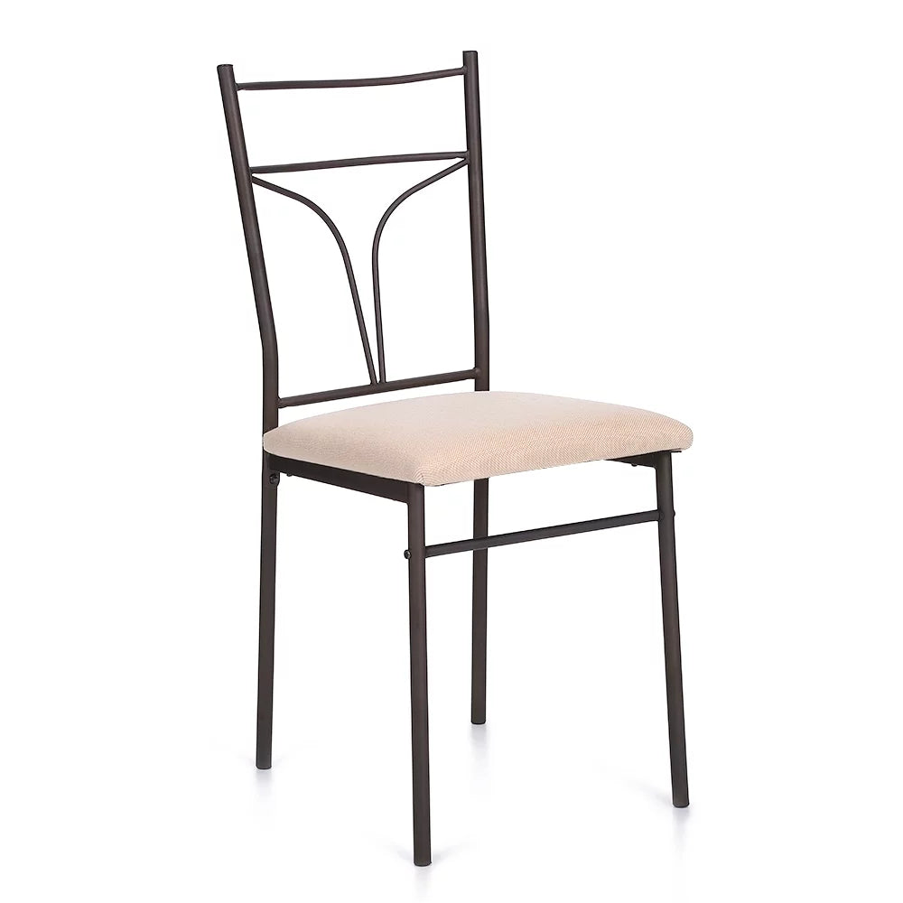 Black Metal Dining Table Chairs Set N655