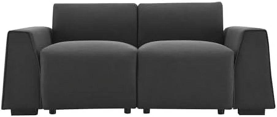 59" Chenille Loveseat Sofa with Metal Legs Y177