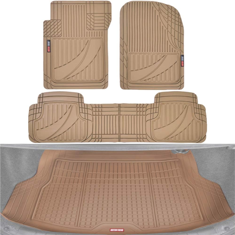 Black Rubber Car Floor Mats Full Set F65922