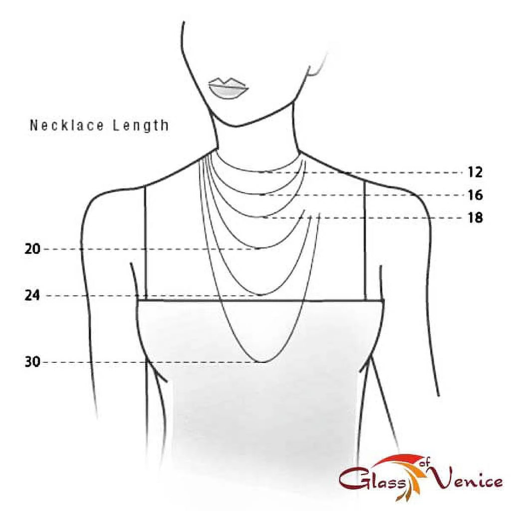 Murano Glass 6 Strand Seed Bead Necklace L8709