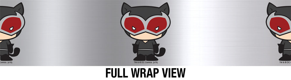 Catwoman Chibi 12 OZ Stemless Wine Tumbler, Stainless Steel Travel Cup with Leak Resistant Slide-Lock Lid X385528