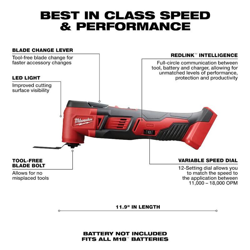 18V Lithium-Ion Brushless Cordless Compact Drill/Impact Combo Kit (2-Tool) with Oscillating Multi-Tool M199045